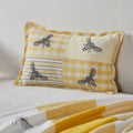 Patchwork Bee Farmhouse Lumbar Pillow