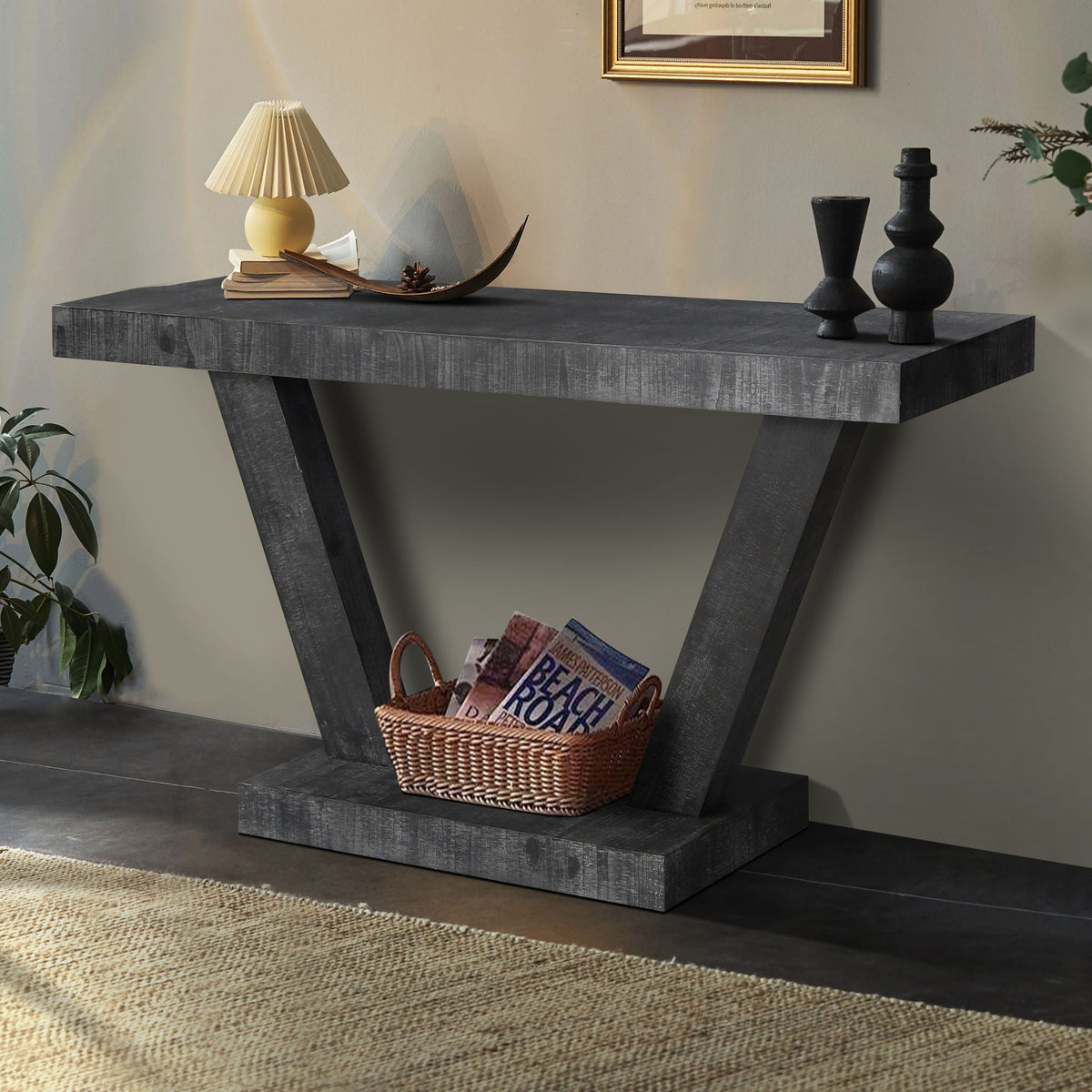 Vintage Distressed Farmhouse Entryway Bench