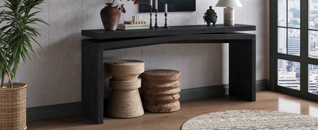 65-Inch Rustic Farmhouse Console Table