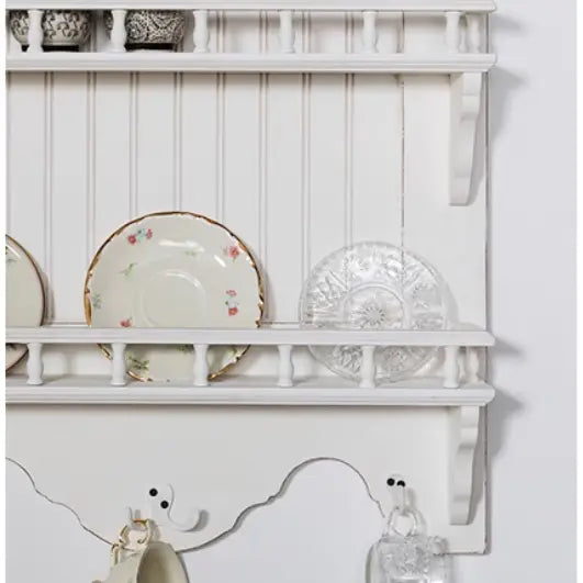 French Country Wall-Mounted Plate & Dish Rack
