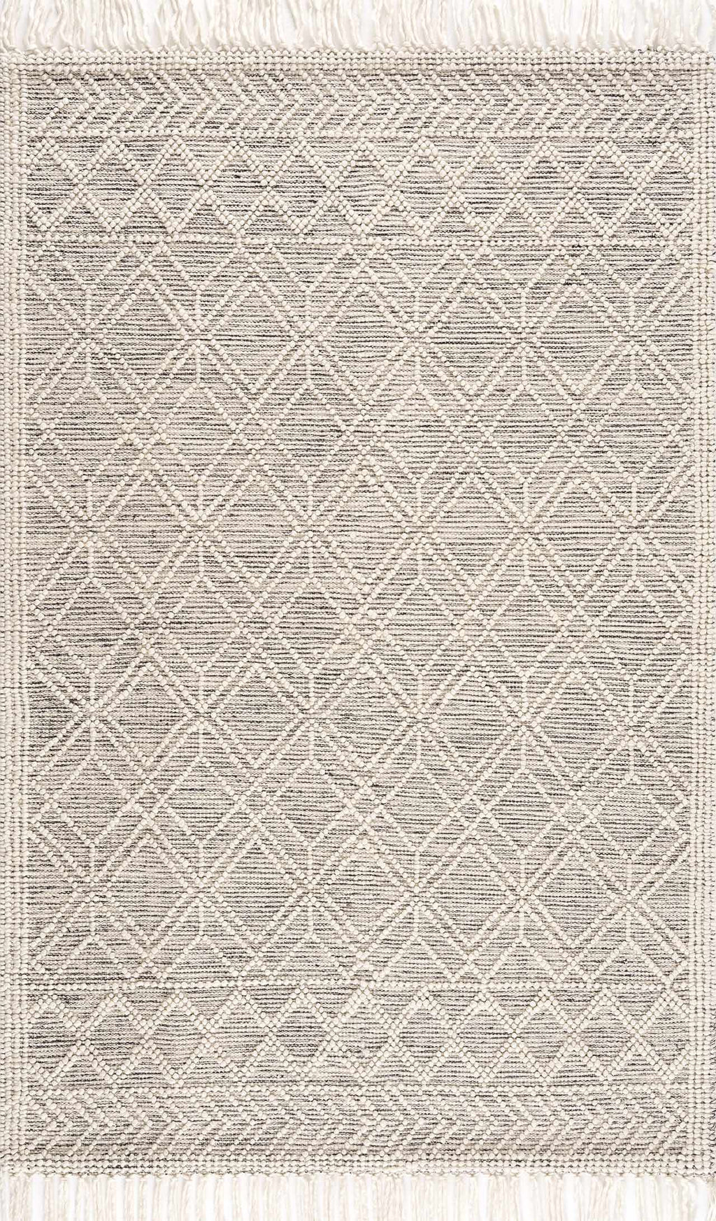 Ramsbury Ivory Wool Farmhouse Area Rug