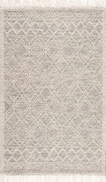Ramsbury Ivory Wool Farmhouse Area Rug