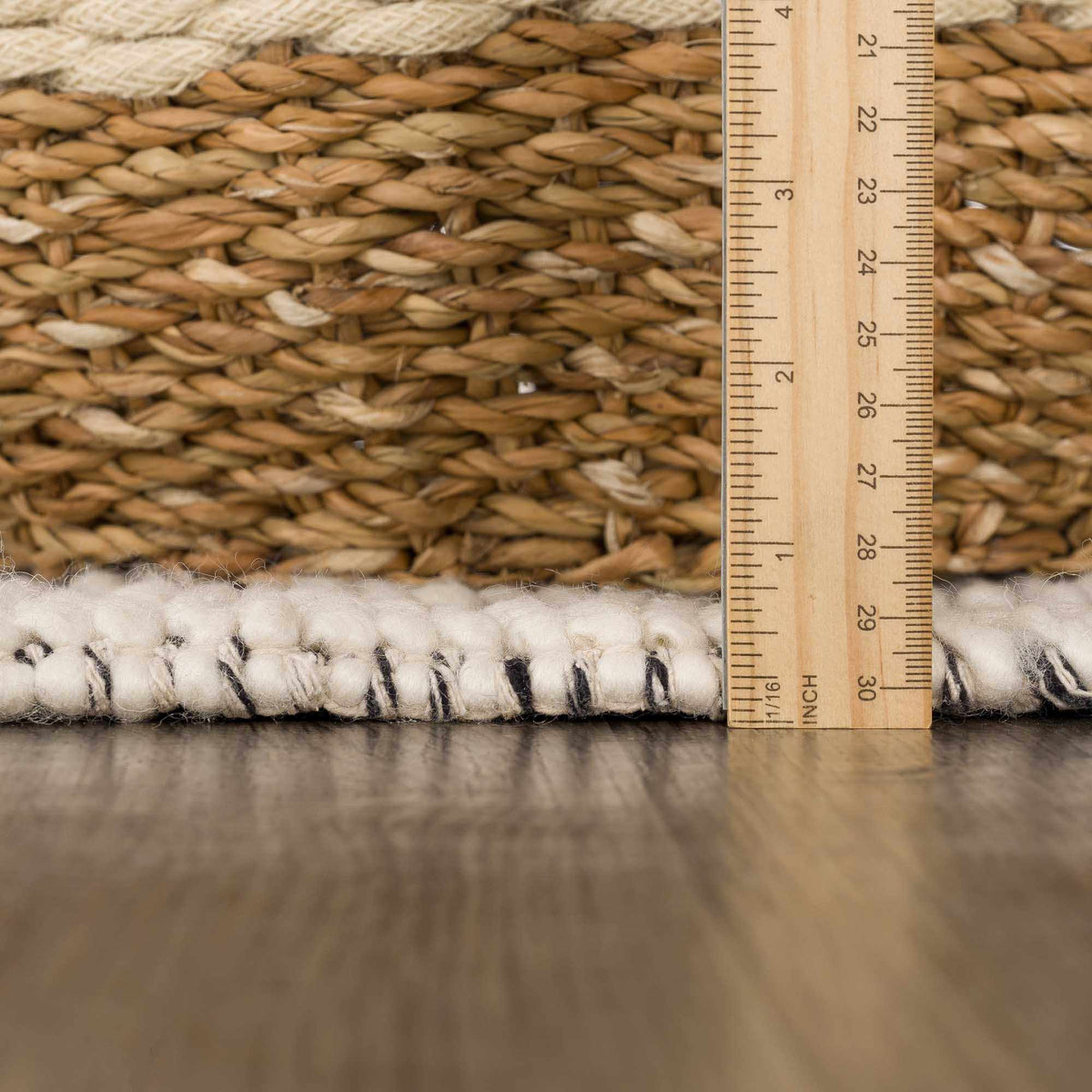Ramsbury Ivory Wool Farmhouse Area Rug
