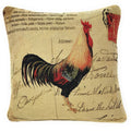 Vintage European Rooster Farmhouse Pillow Cover