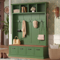 Farmhouse Hall Tree with Storage Bench