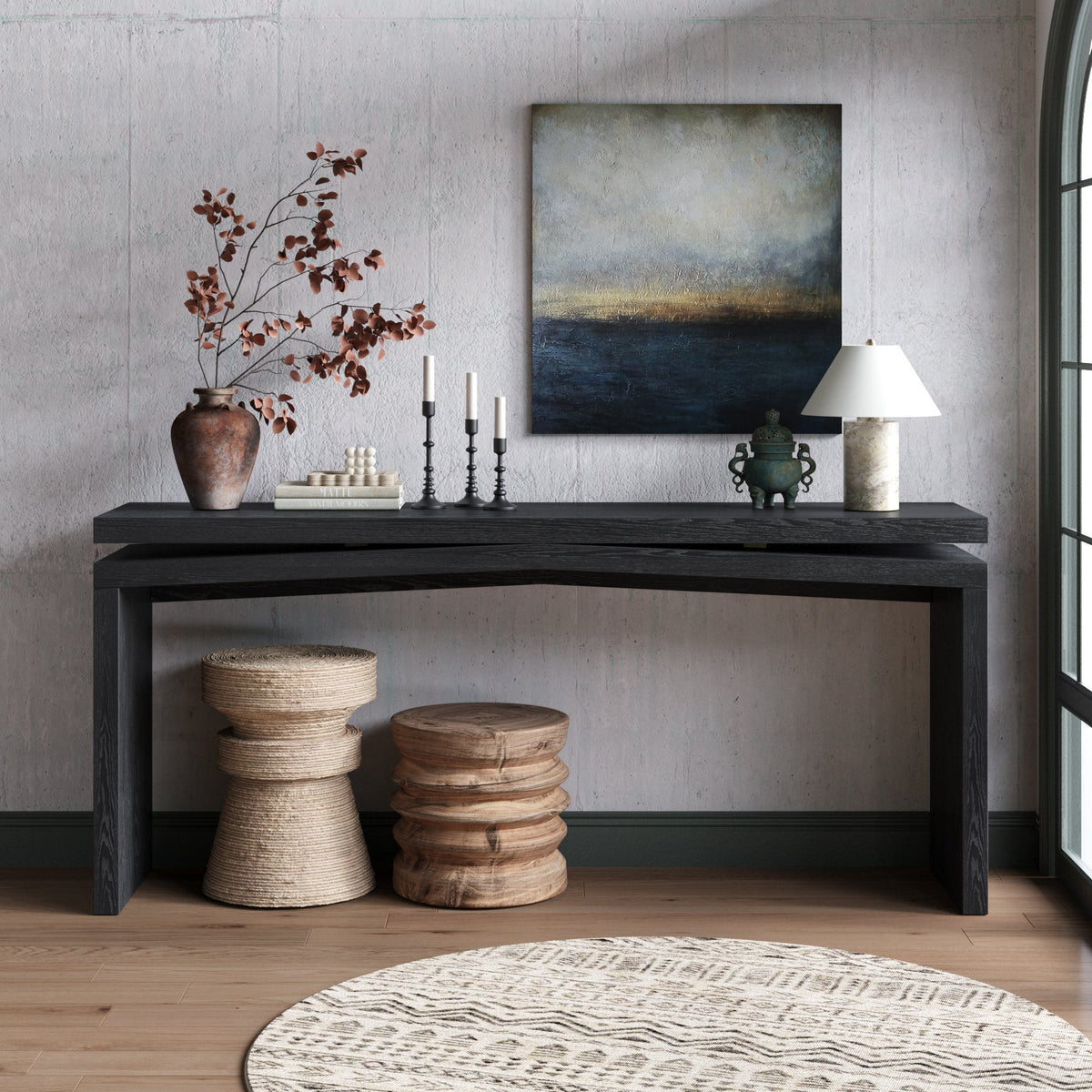 65-Inch Rustic Farmhouse Console Table