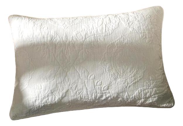 Ivory Paisley Matelassé Farmhouse Pillow Sham