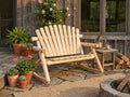 Rustic Cedar Farmhouse Outdoor Rocking Bench