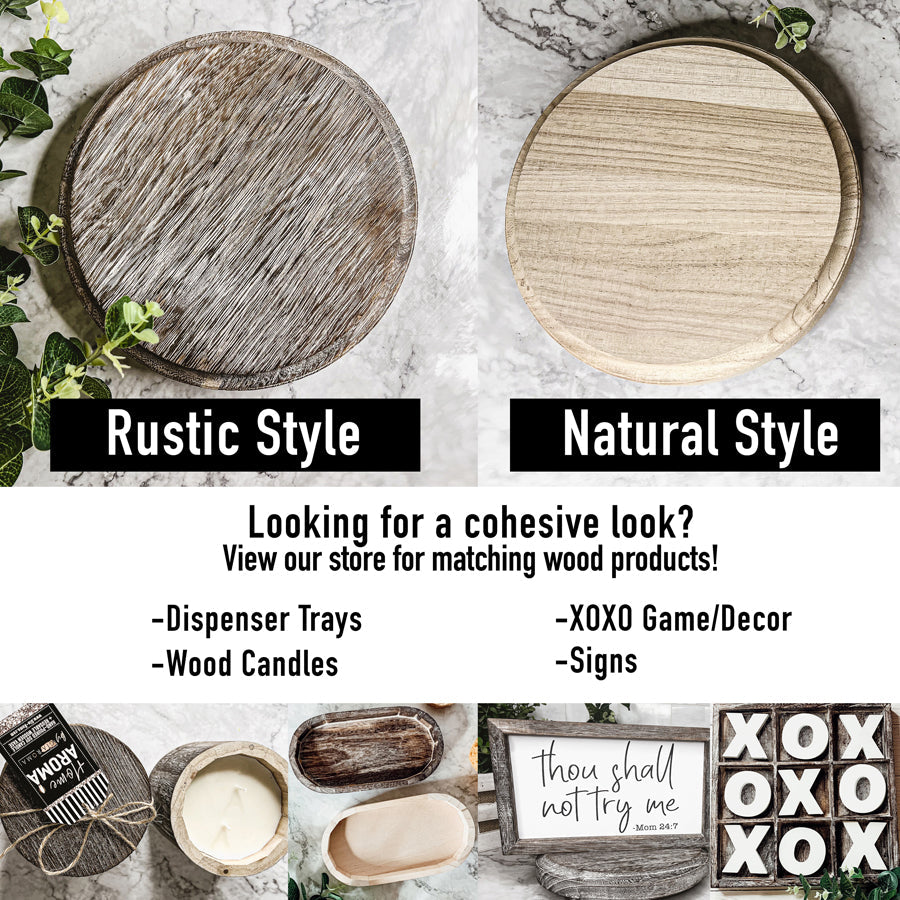 Rustic Farmhouse Wood Pedestal Stand