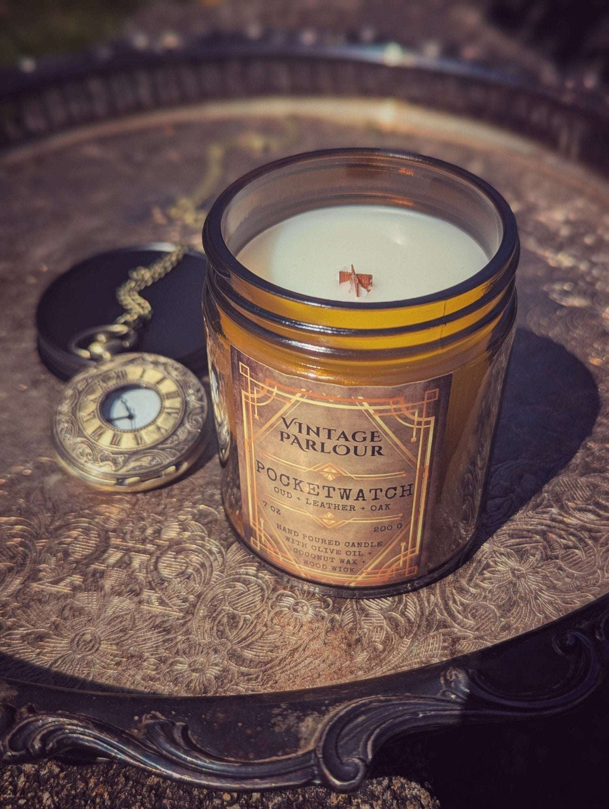 Vintage Wooden Wick Scented Candle