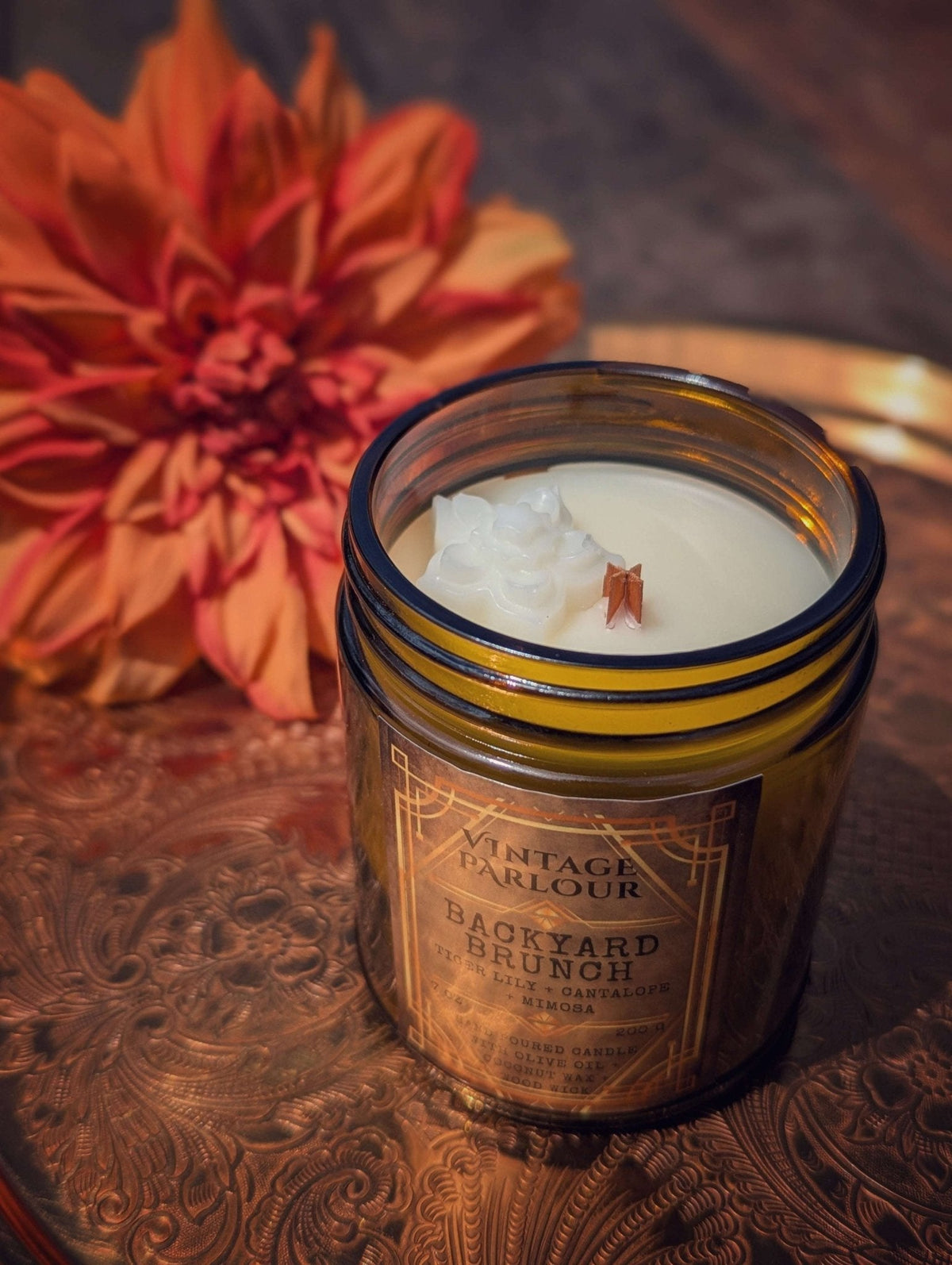 Vintage Wooden Wick Scented Candle