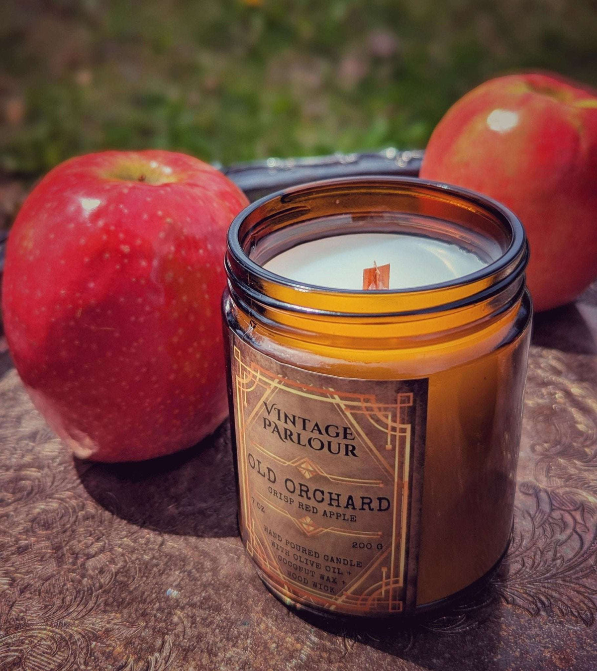 Vintage Wooden Wick Scented Candle