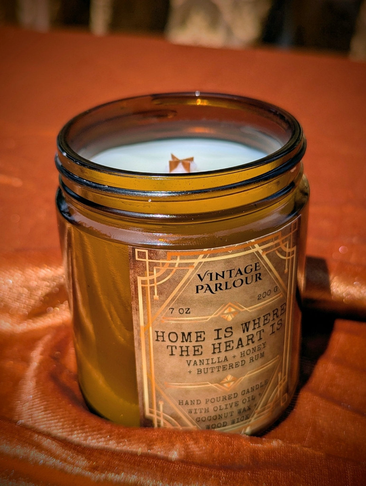 Vintage Wooden Wick Scented Candle