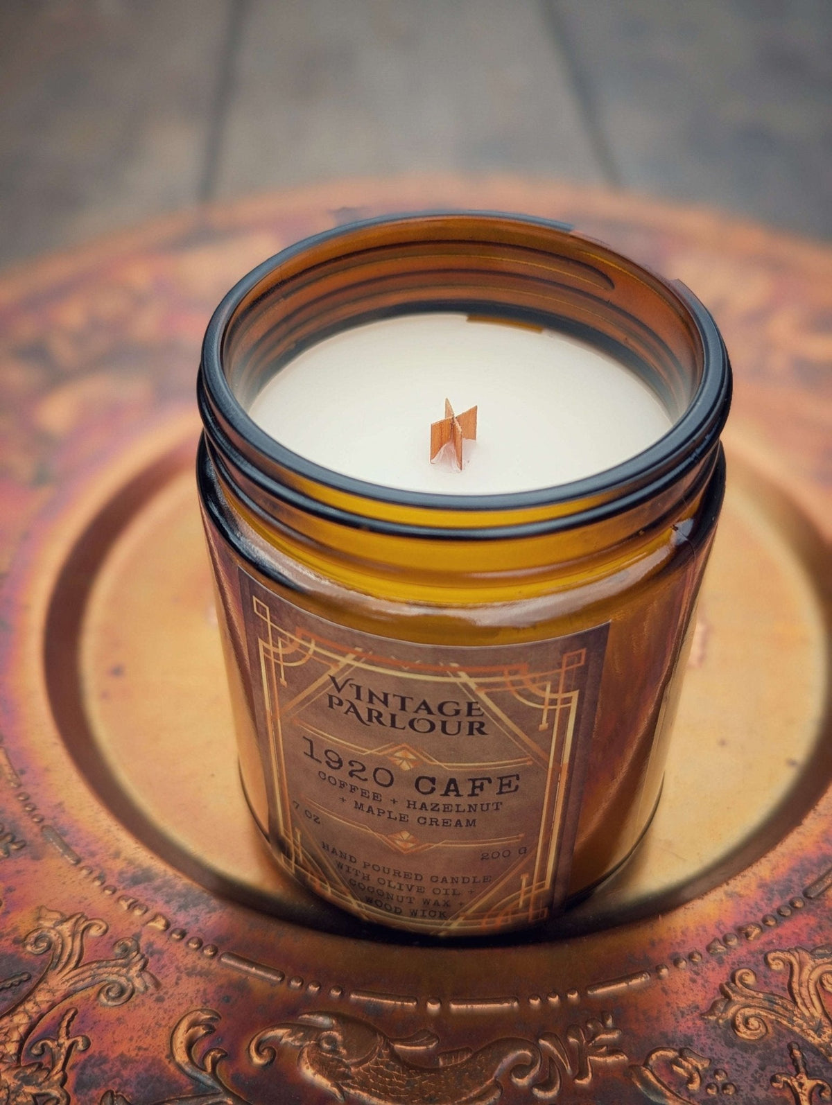 Vintage Wooden Wick Scented Candle