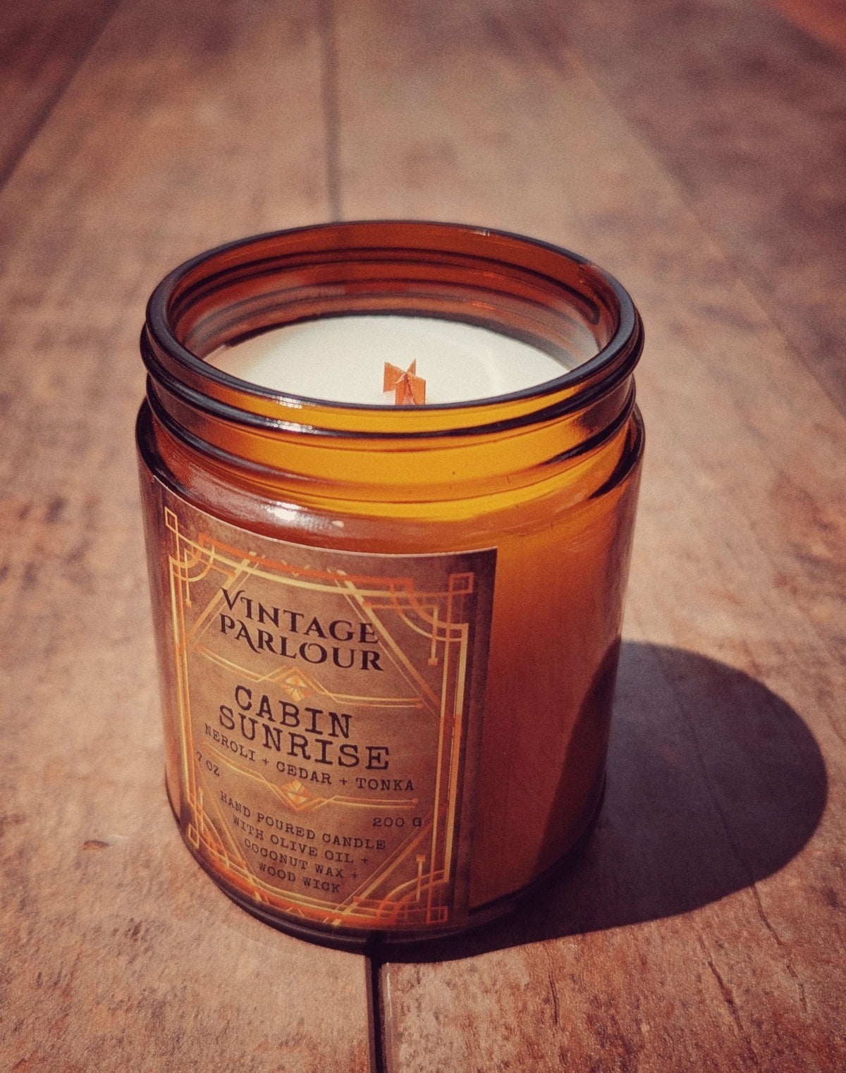 Vintage Wooden Wick Scented Candle