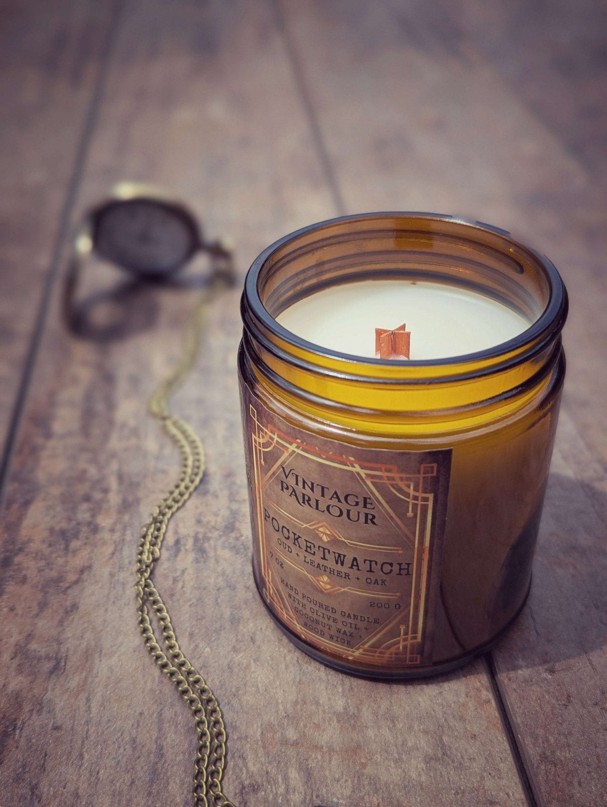 Vintage Wooden Wick Scented Candle