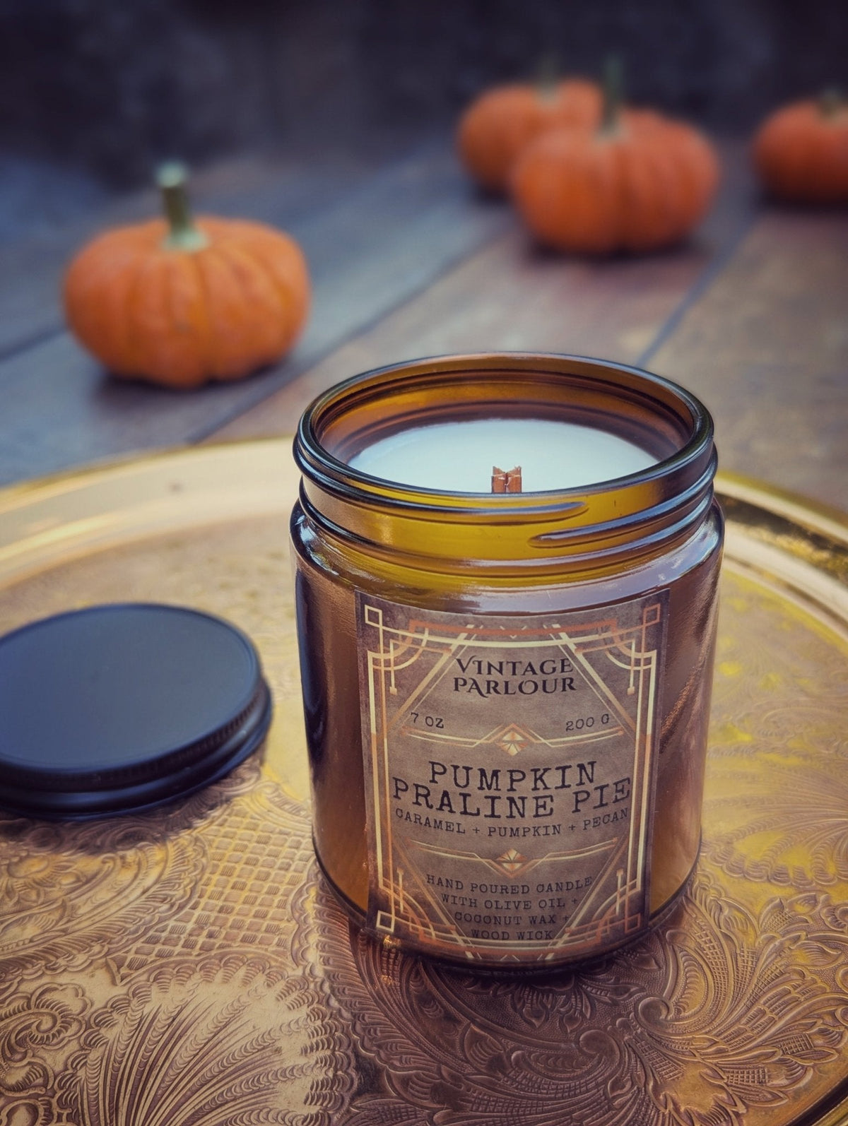 Vintage Wooden Wick Scented Candle